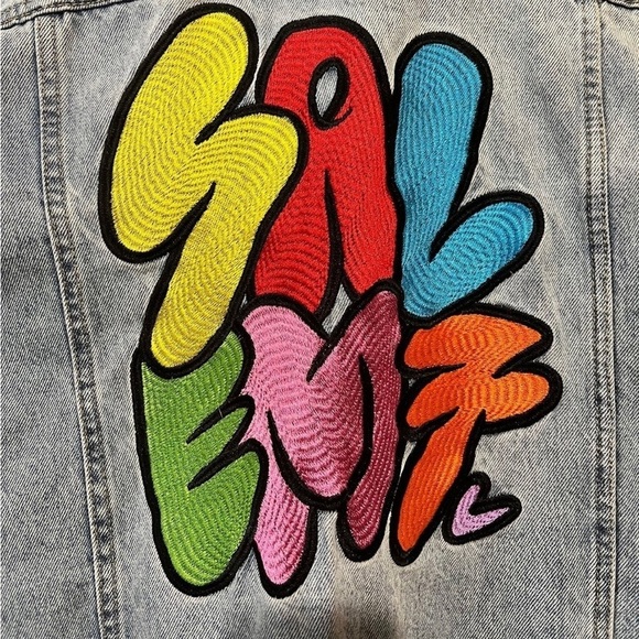 NWT Mens Salem7 Zumiez Light Wash Oversized Denim Jacket Y2K 90s - Picture 6 of 11